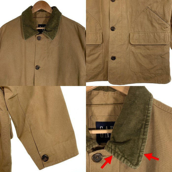 00's GAP ギャップ フィールドコート ジャケット 襟コーデュロイ ベージュ オールド Size XL 福生店