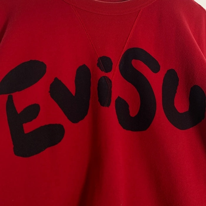 EVISU エヴィス コットン クルーネックスウェット レッド Size 44 福生店