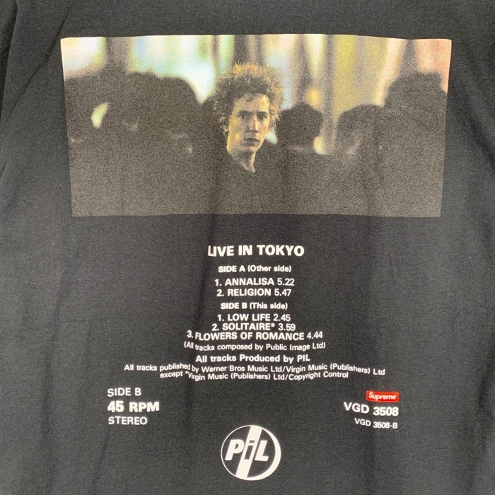 SUPREME シュプリーム 22AW PiL Live In Tokyo Tee パブリック