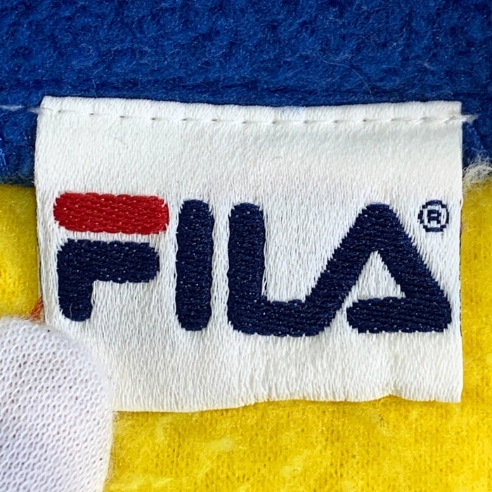 FILA フィラ ハーフジップ プルオーバー フリースジャケット イエロー Size XL 福生店