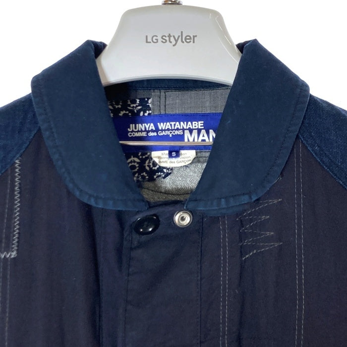JUNYA WATANABE COMME des GARCONS MAN ジュンヤワタナベ コムデギャルソンマン WO-C002 AD2014 ジャポニズム期 リバーシブル 刺し子 パッチワーク コート インディゴ sizeS 瑞穂店