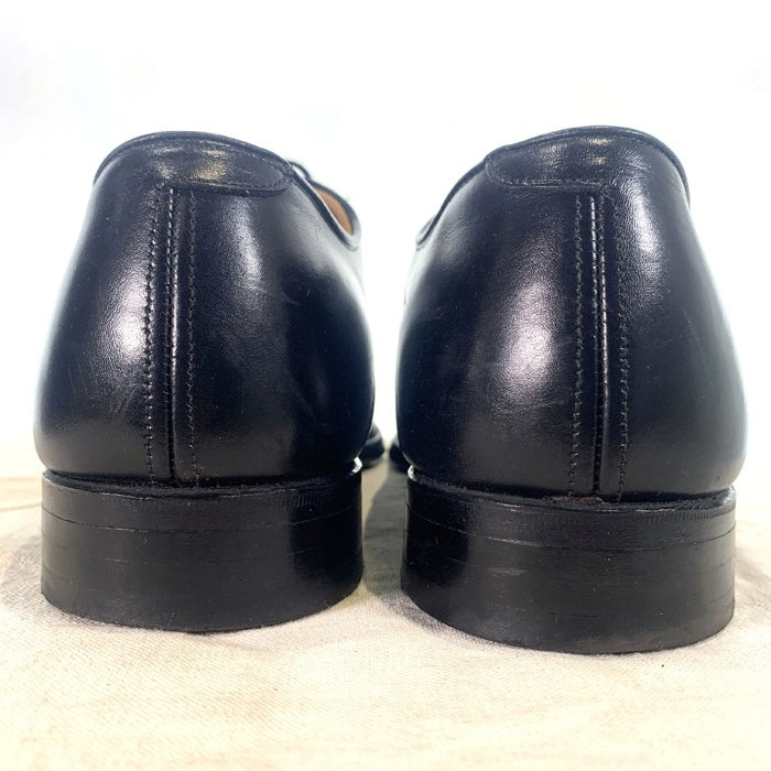 JOHNSTON&MURPHY ジョンストンアンドマーフィー キャップトゥ レザーシューズ ブラック USA製 Size 10C/A 福生店
