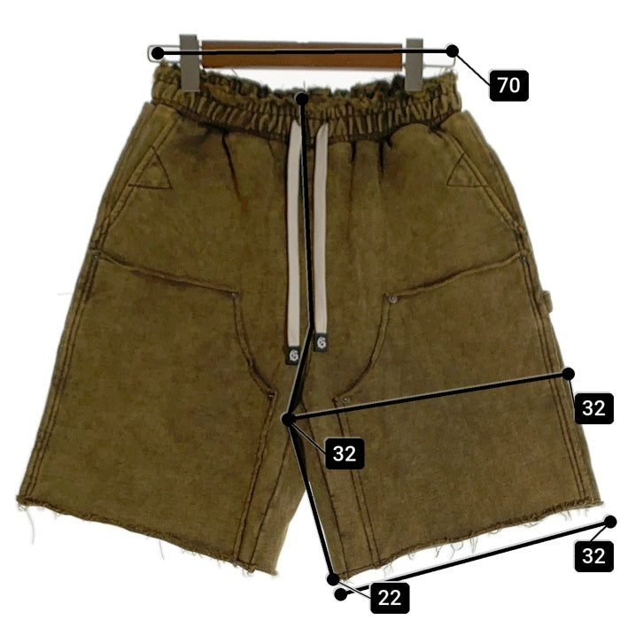 GODSPEED ゴッドスピード Carpenter Distressed Shorts カーペンター ディストレスト ショーツ ベージュ Size S 福生店