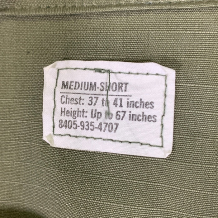 70’s U.S.ARMY 米軍 ジャングルファティーグ ミリタリージャケット オリーブ 8405-935-4707 70年会計 2 Size M-S 福生店
