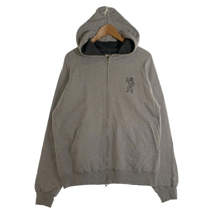 BILLIONAIRE BOYS CLUB ビリオネアボーイズクラブ サーマル ジップアップ フーディー パーカー グレー Size L 福生店