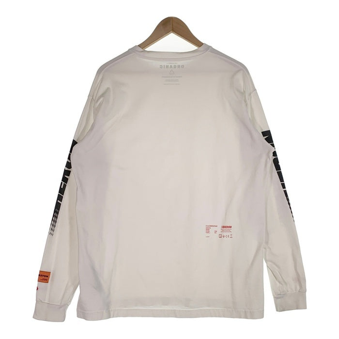 HERON PRESTON ヘロンプレストン プリント 刺繡 ロングスリーブTシャツ ホワイト HMAB002S19600050 Size M 福生店