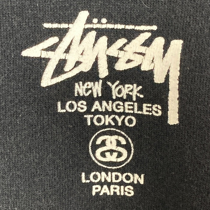 STUSSY ステューシー USA製 ワールドツアー プルオーバーパーカー ブラック sizeM 瑞穂店