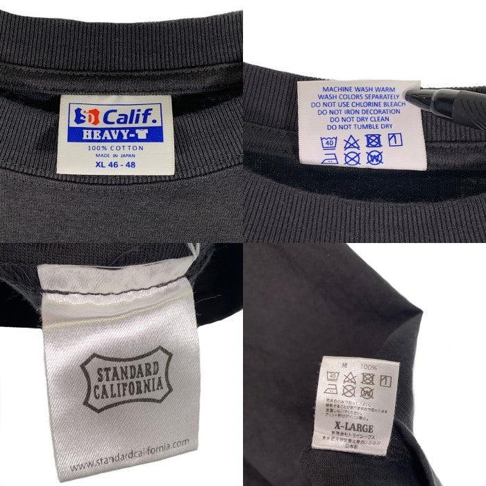 STANDARD CALIFORNIA スタンダードカリフォルニア Heavy Tee ロゴプリント Tシャツ ブラック Size XL 福生店