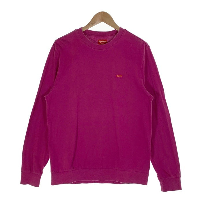 SUPREME シュプリーム Small Box Pique L/S Tee スモールボックスロゴ ピケ ロングスリーブTシャツ パープル 鹿の子 Size M 福生店