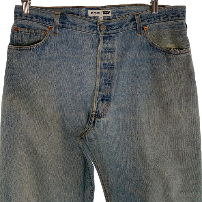 RE/DONE Levi's リダン リーバイス SLIM STRAIGHT スリムストレートデニムパンツ ボタンフライ ライトブルー Size 32 福生店