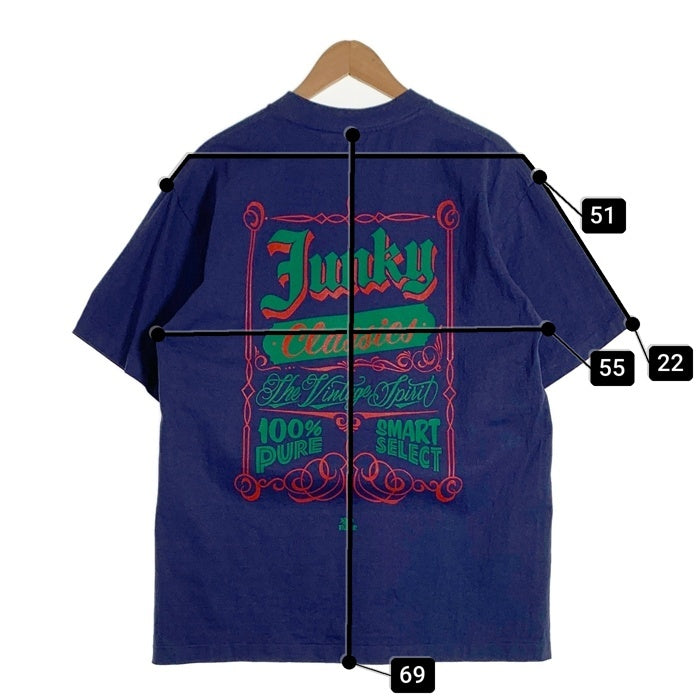 JUNKY CLASSICS ジャンキークラシックス Original Tee by KEN THE FLATTOP 半袖 Tシャツ ネイビー  Size L 福生店