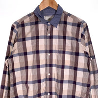 BLACK＆BLUE ブラックアンドブルー リバーシブルシャツ チェック シャンブレー Size 4 福生店