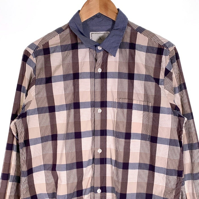 BLACK＆BLUE ブラックアンドブルー リバーシブルシャツ チェック シャンブレー Size 4 福生店
