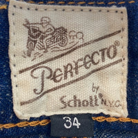 Schott ショット RANCHER バックルバック ストレートデニムパンツ インディゴ サスペンダーボタン 3126011 インディゴ size 34 瑞穂店