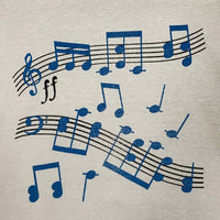 90's Hanes ヘインズ 音符プリント Tシャツ ホワイト オールド Size L 福生店