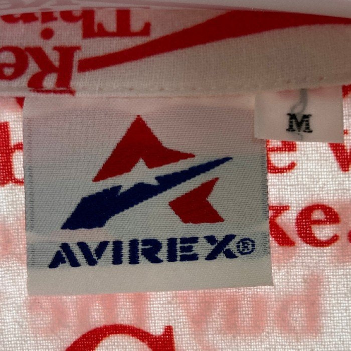 AVIREX アヴィレックス 783-3123029 COKE ICON SHIRTS コカコーラ 半袖シャツ レッド×ホワイト sizeM 瑞穂店