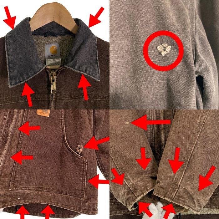 Carhartt カーハート Ridge Coat リッジコート ダックキャンバス ジップアップジャケット ダークブラウン メキシコ製 C61 DKB Size S-R 福生店