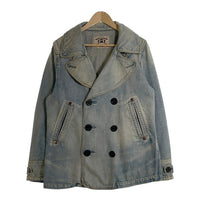 TMT ティーエムティー ダメージ/ウォッシュ加工 デニムピーコート ジャケット インディゴ TUK-F1206 Size L 福生店