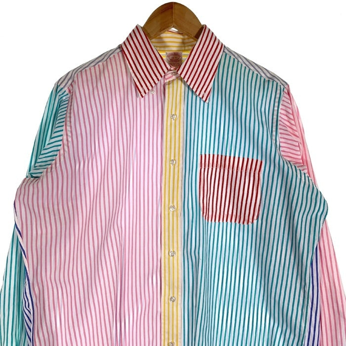 Brooks Brothers ブルックスブラザーズ makers クレイジーパターン ストライプボタンダウンシャツ USA製 Size 16 R 福生店