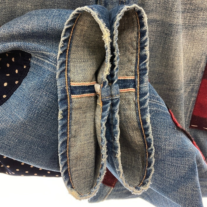 JUNYA WATANABE COMME des GARCONS ジュンヤワタナベ コムデギャルソン JL-P203 AD2013 異素材パッチワーク デニムパンツ ジーンズ インディゴ SizeS 瑞穂店