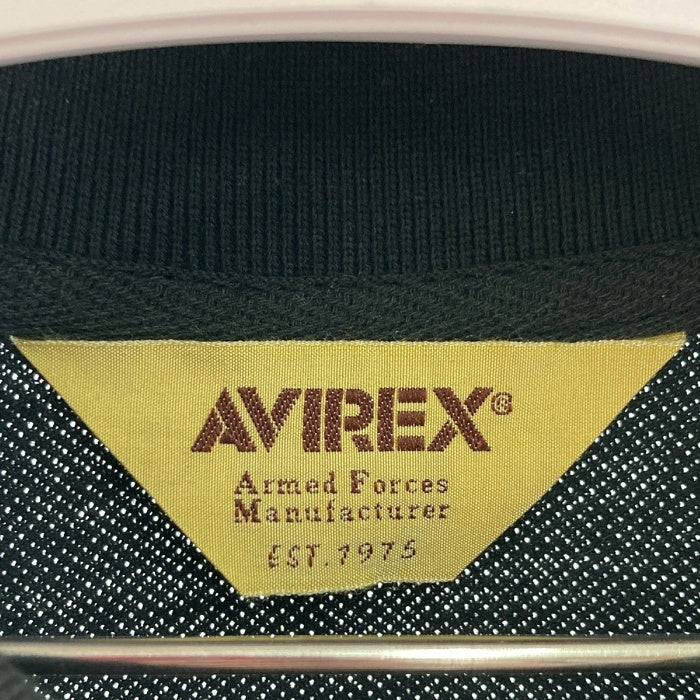 AVIREX アヴィレックス FLYING BUMBLE BEES 刺繍 ポロシャツ ブラック sizeM 瑞穂店