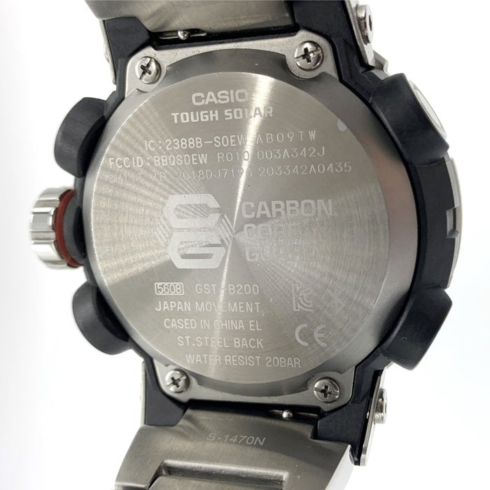 CASIO カシオ G-SHOCK G-STEEL デジアナタフソーラー 腕時計 シルバー ブラック GST-B200 2021年6月購入 福生店