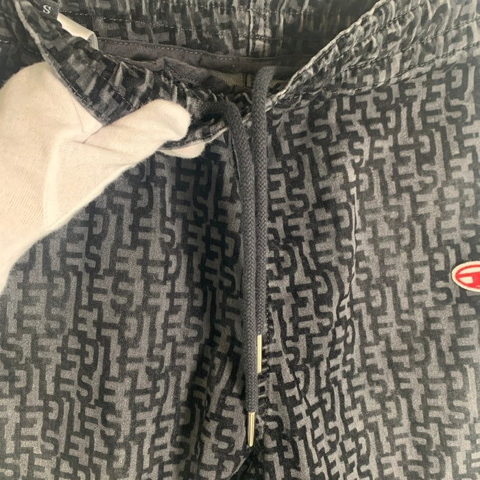 DIESEL ディーゼル 23AW D-UM-RIB-NE モノグラム スウェット パンツ ブラック チャコール Size S 福生店