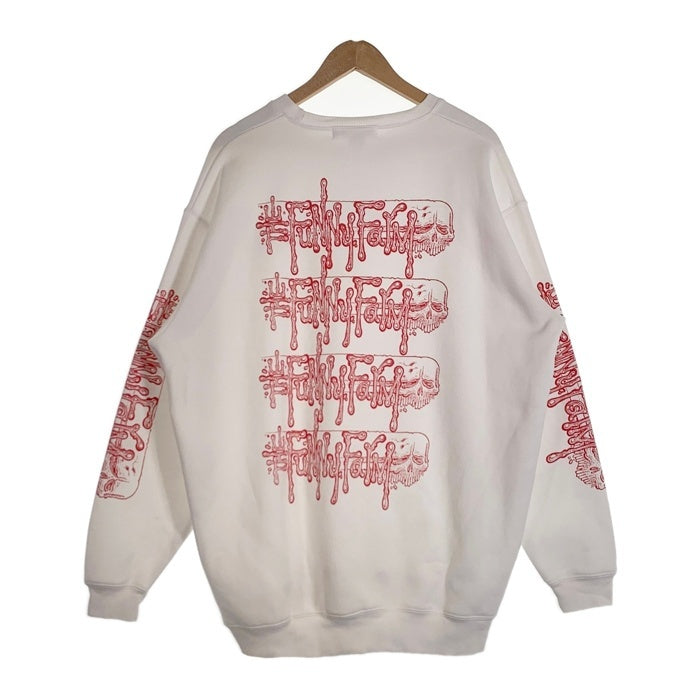 FUNNY FARM ファニーファーム プリント クルーネックスウェットトレーナー ホワイト Size XXL 福生店