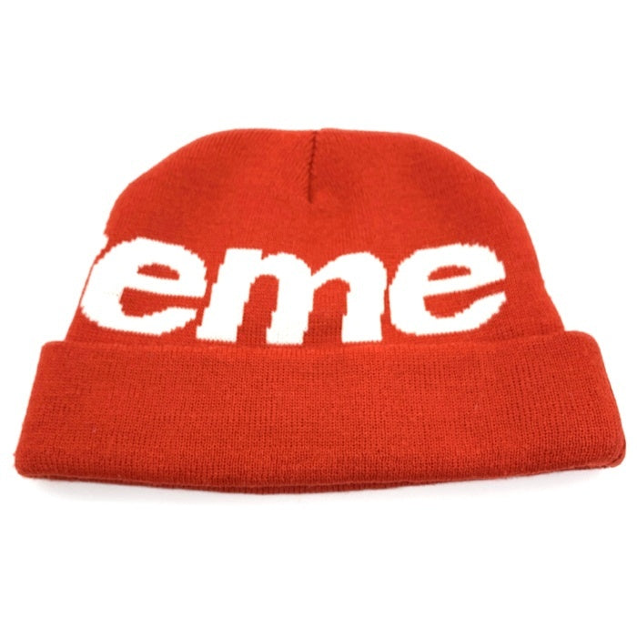 SUPREME シュプリーム Big Logo Beanie ビッグロゴ ビーニーキャップ レッド アクリル 福生店