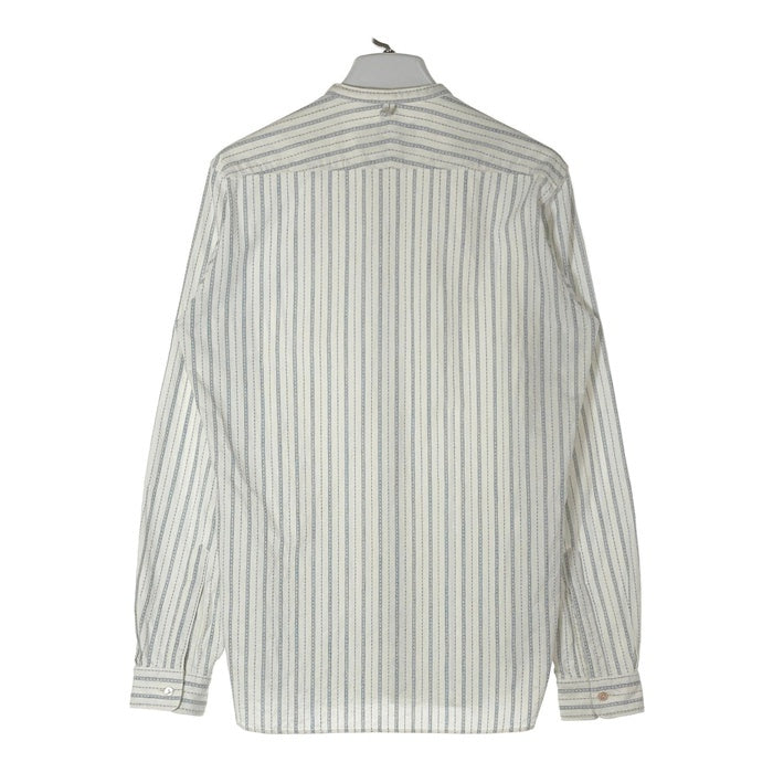 ORGUEIL オルゲイユ Stripe Band Collar Shirt ストライプ バンドカラーシャツ ホワイト size38 瑞穂店