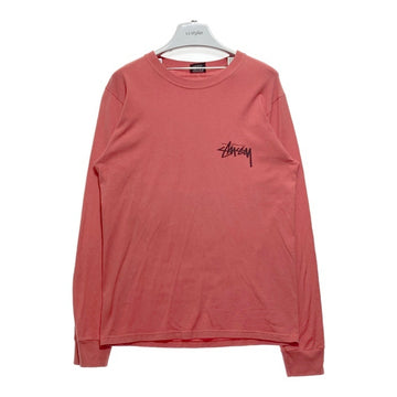 STUSSY ステューシー PEACE AND LOVE プリントロングＴシャツ レッド sizeM 瑞穂店