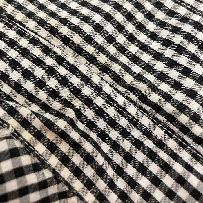 A BATHING APE アベイシングエイプ 1860-131-016 ギンガムチェック シャツ ホワイト×ブラック sizeL※襟汚れあり 瑞穂店
