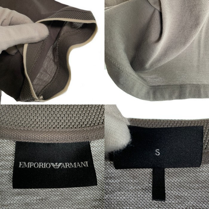 EMPORIO ARMANI エンポリオアルマーニ ハーフジップ 半袖 ポロシャツ ベージュ Size S 福生店