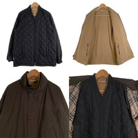 BURBERRY LONDON バーバリーロンドン コットン ポリエステル ハーフコート カーキ キルティングライナー付 BBN05-116-76 Size LL 福生店