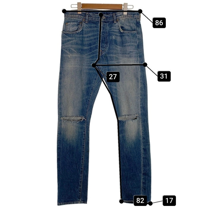 Levi's リーバイス 501XX BIG E ビッグイー 1966 復刻 カンヌキ 赤耳 セルビッチ デニムパンツ ライトブルー 66466-0013 Size W32 L32 福生店