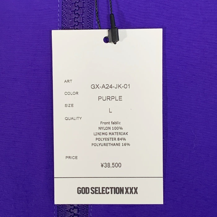 GOD SELECTION XXX ゴッドセレクショントリプルエックス HALF ZIP TRACK JACKET ハーフジップ トラックジャケット パープル GX-A24-JK-01 Size L 福生店