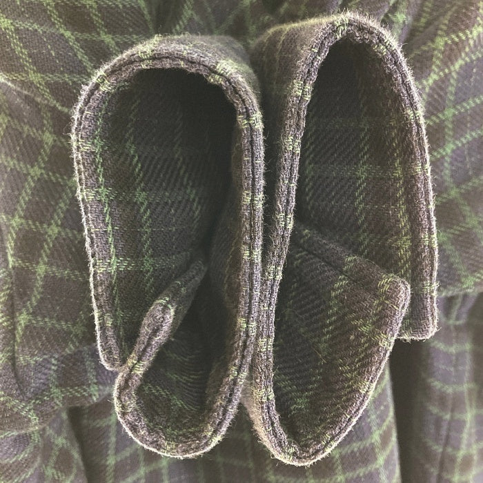 A.P.C. アーペーセー チェック コットン長袖シャツ ネイビー×グリーン sizeS 瑞穂店