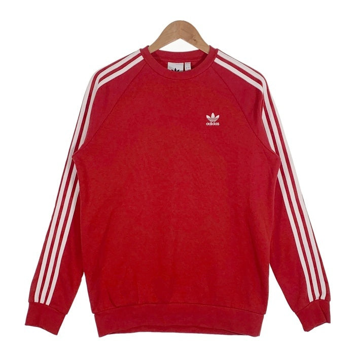 adidas アディダス スリーストライプ クルーネックスウェットトレーナー レッド DV1553 Size JP M 福生店