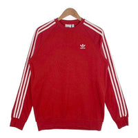 adidas アディダス スリーストライプ クルーネックスウェットトレーナー レッド DV1553 Size JP M 福生店