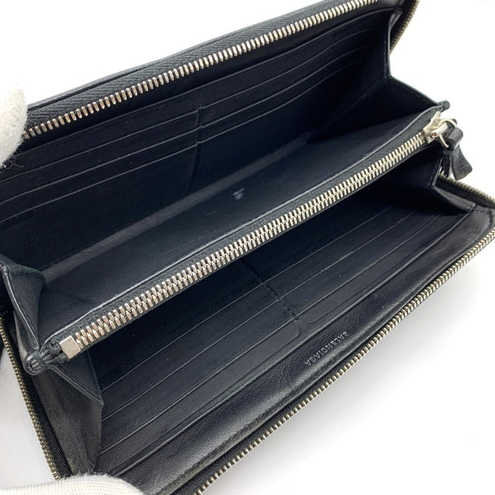 BALENCIAGA バレンシアガ ラウンドファスナー レザーウォレット 長財布 ブラック 661935 福生店