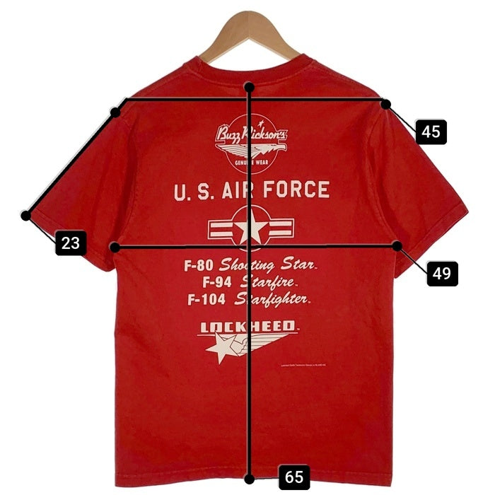 BUZZ RICKSON'S バズリクソンズ LOCKHEED 半袖 Tシャツ レッド Size S相当 福生店