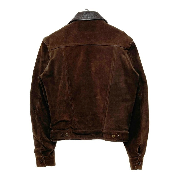 VANSON バンソン レザーカラー スウェードジャケット トラッカー ブラウン Size XS 相当 瑞穂店