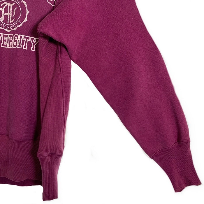 90's Champion チャンピオン REVERSE WEAVE リバースウィーブ 刺繍タグ ATLANTIC UNIVERSITY クルーネックスウェット ピンク Size L 福生店