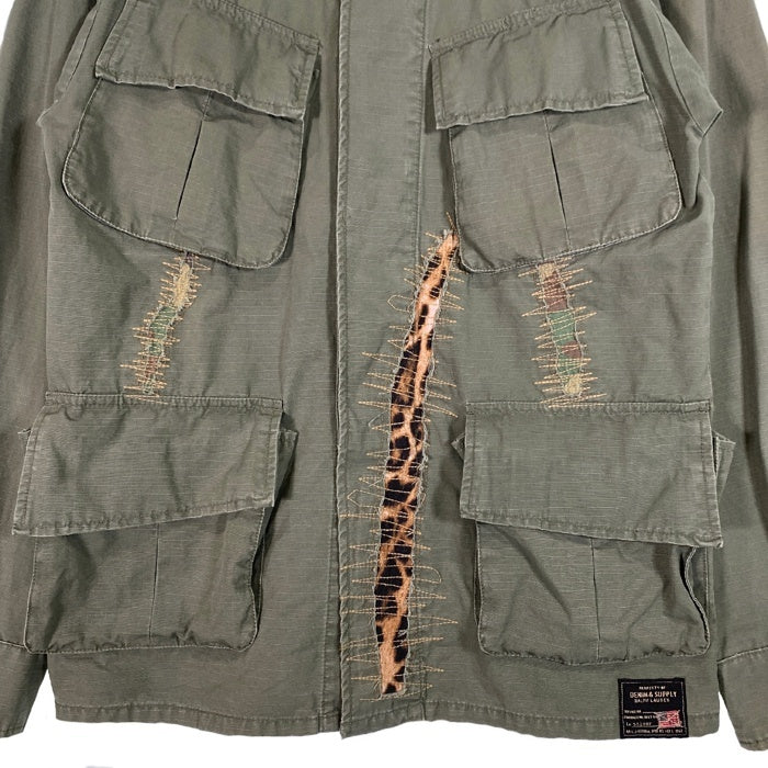 DENIM&SUPPLY RALPH LAUREN デニム&サプライ ラルフローレン ジャングルファティーグ ミリタリーフィールドジャケット リペア加工 リップストップ オリーブ Size S 福生店