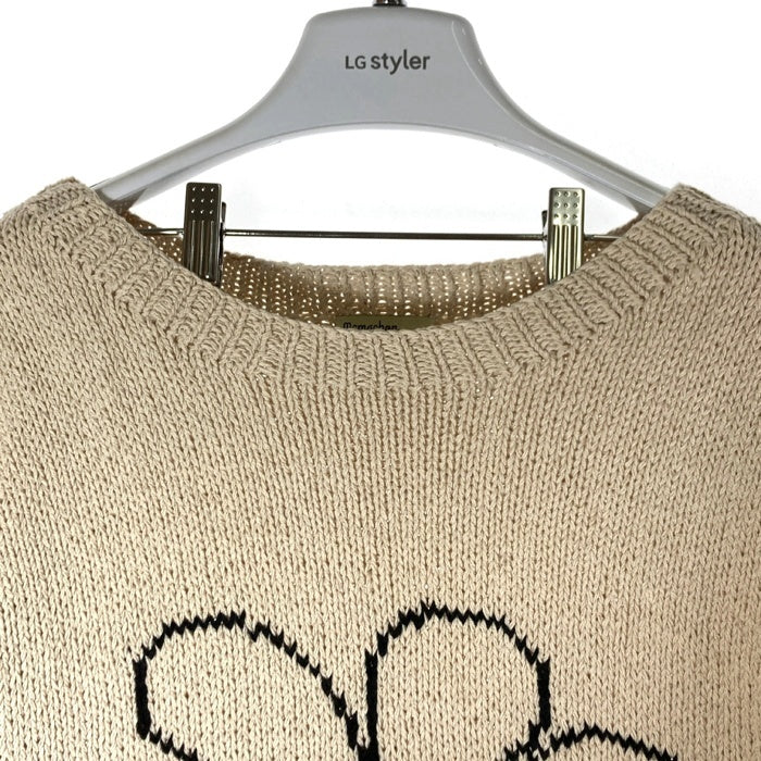 Mcmachan Woolen マクマーンウーレン ピースマークフラワー ニットセーター ライトベージュ size不明 瑞穂店
