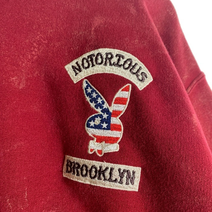NOTORIOUS BROOKLYN ノトーリアス ブルックリン クルーネック スウェット タイダイ バーガンディー Size M 福生店