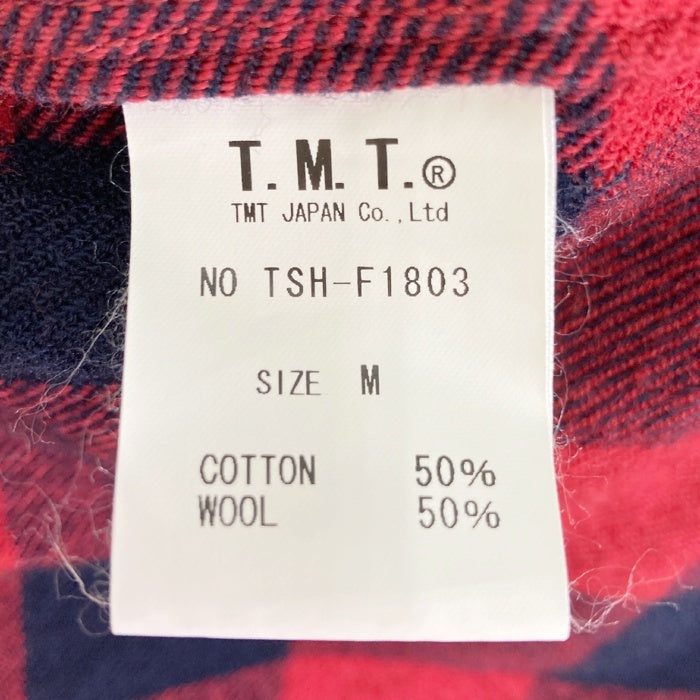 TMT ティーエムティー TSH-F1803 ネルシャツ チェック レッド sizeM 瑞穂店