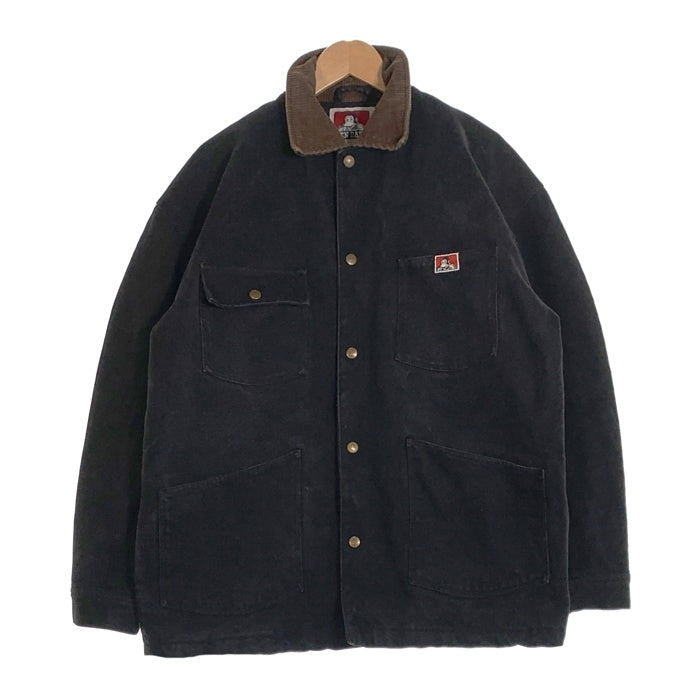 BEN DAVIS ベンデイビス ダック地 カバーオール ジャケット スナップボタン 中綿 ブラック G-1780011 Size L 福生店