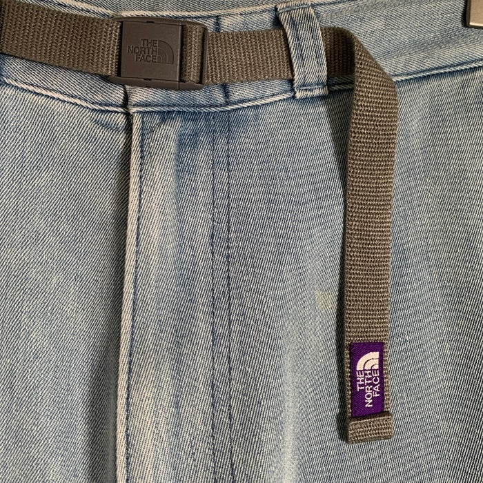 THE NORTH FACE PURPLE LABEL ノースフェイスパープルレーベル Denim Field Pants デニムフィールドパンツ ダブルニー ライトブルー NT5001N Size 34 福生店