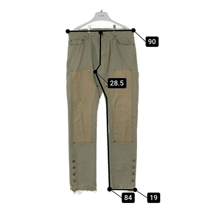 MLVINCE メルヴィンス Double Knee Painter Pants カーキ size32 瑞穂店